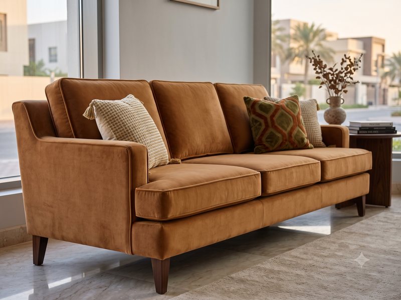 Sofa being reupholstered in the Doha Hope workshop
